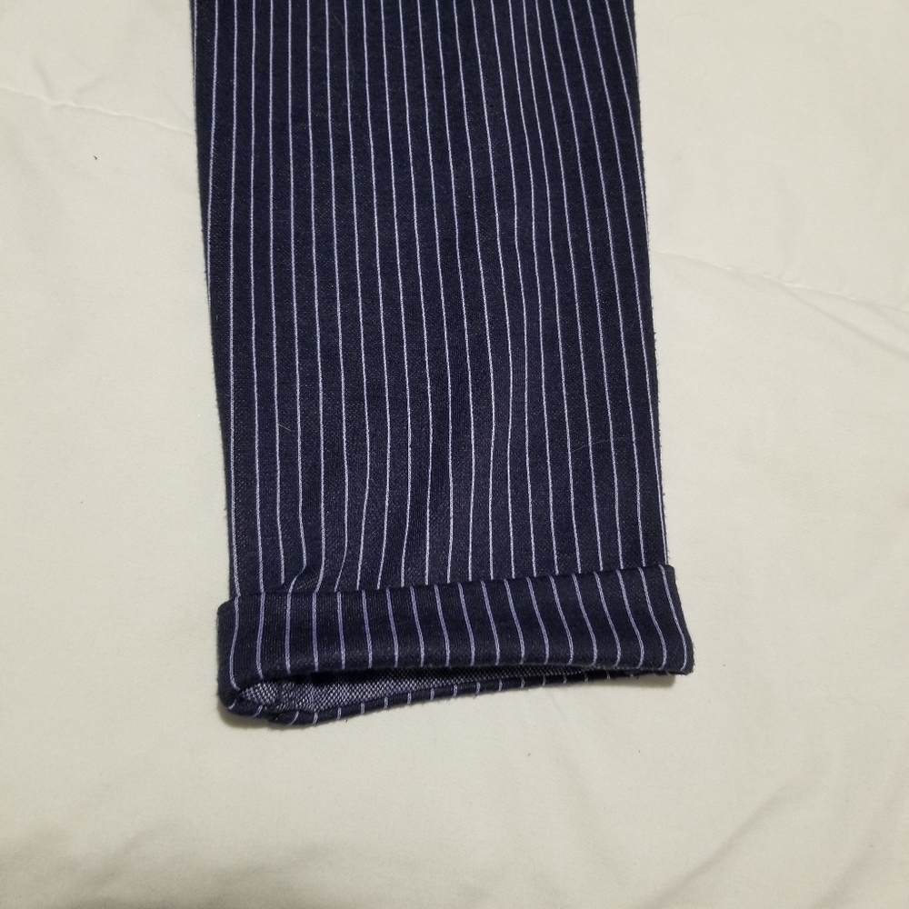 Ardene Navy Blue Pin Striped Pants Size Small - Picture 16 of 16